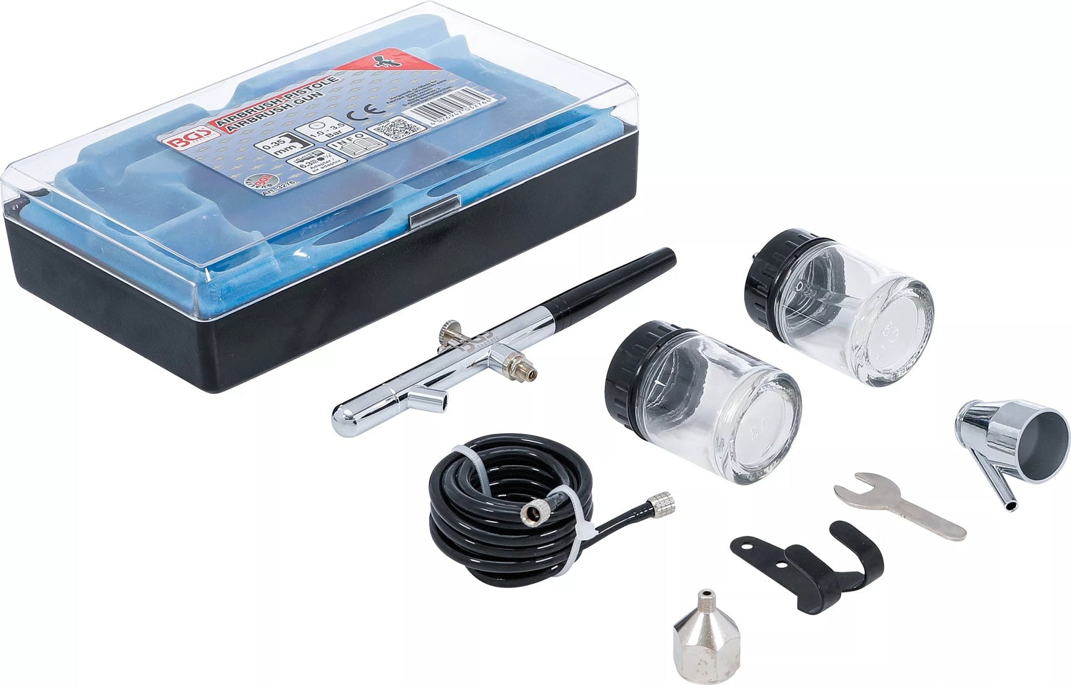 BGS 3276 Airbrush Pistole mit Zubehör in Box