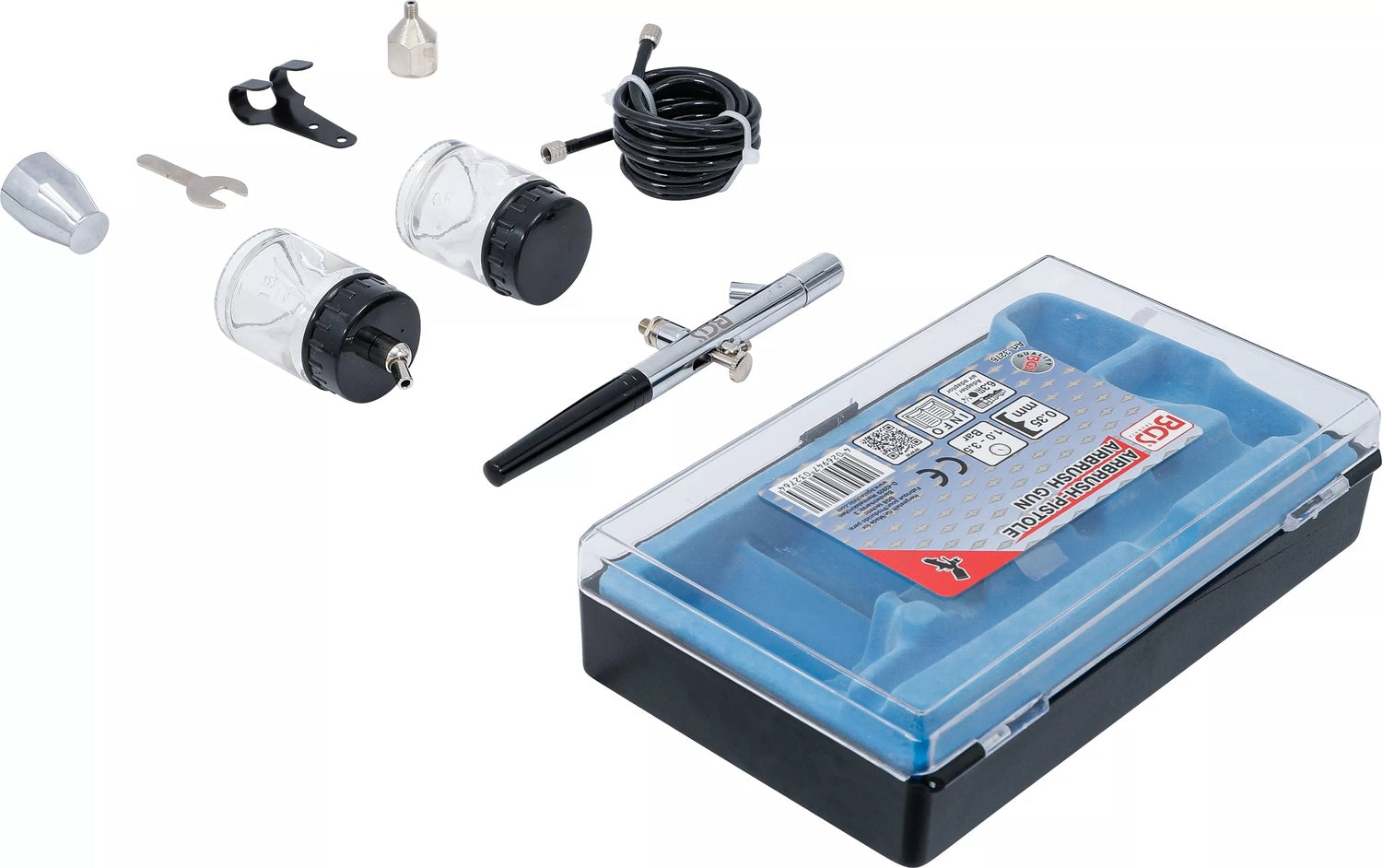 BGS 3276 Airbrush Pistole mit Zubehör in Box