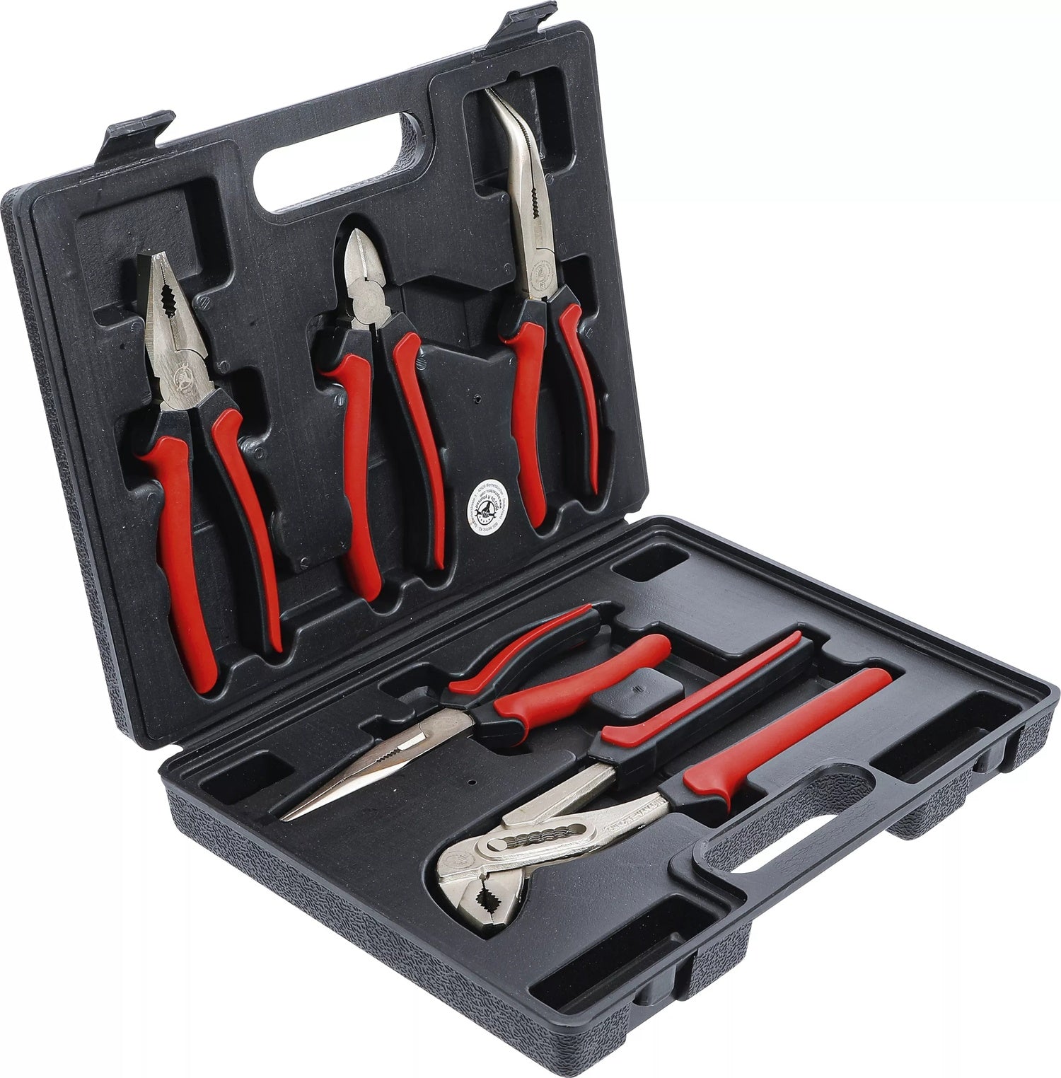 BGS DIY 330 Satz Zangen 5 teilig Kombizange Rohrzange Seitenschneider Telefonzange mit Koffer