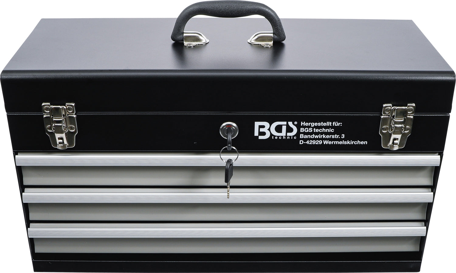 BGS 3312 Werkzeugkoffer aus Metall mit 3 Schubladen leer