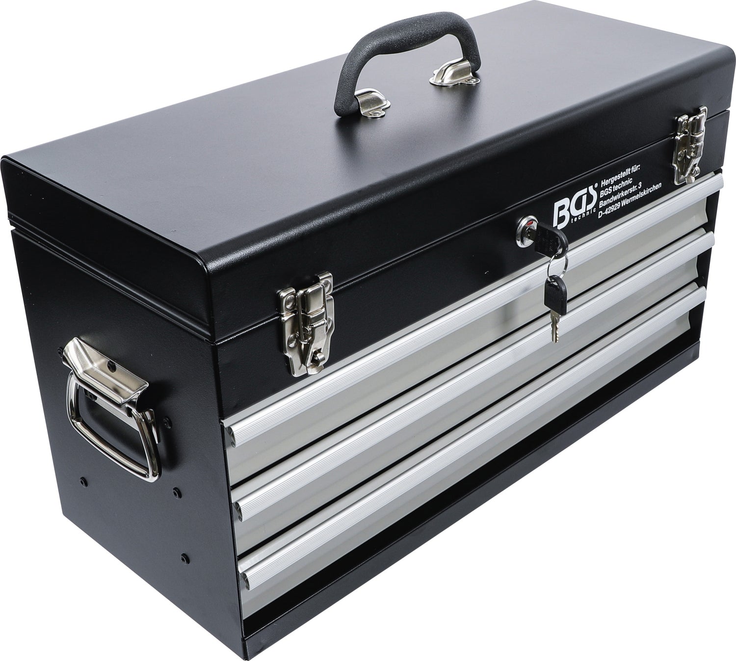 BGS 3312 Werkzeugkoffer aus Metall mit 3 Schubladen leer