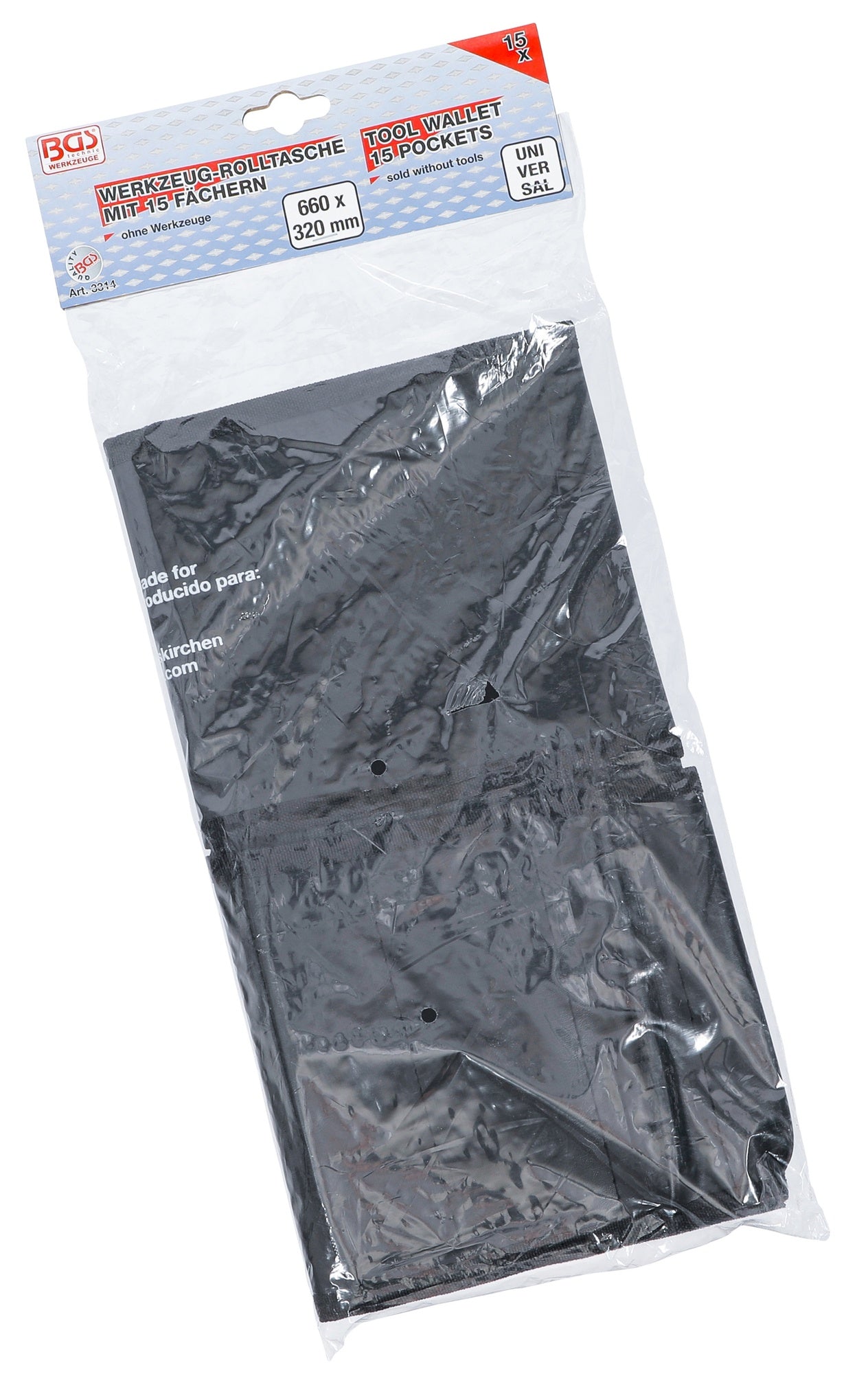 BGS 3314 Rolltasche für Werkzeug mit 15 Fächern 660 x 320mm leer