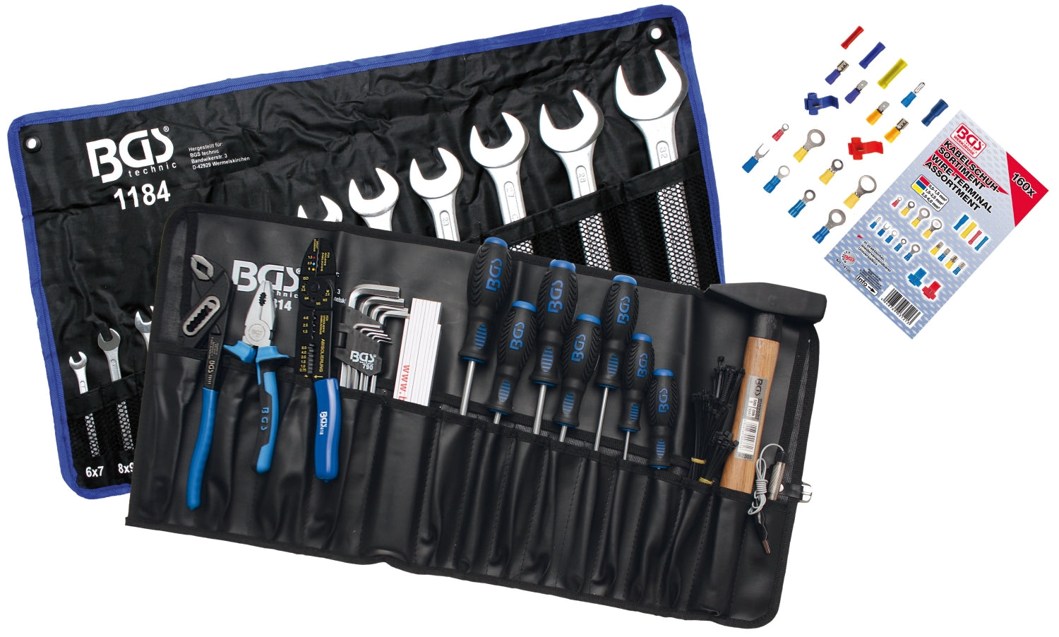 BGS 3322 2 Sortimente Werkzeuge in Rolltasche 270 teilig