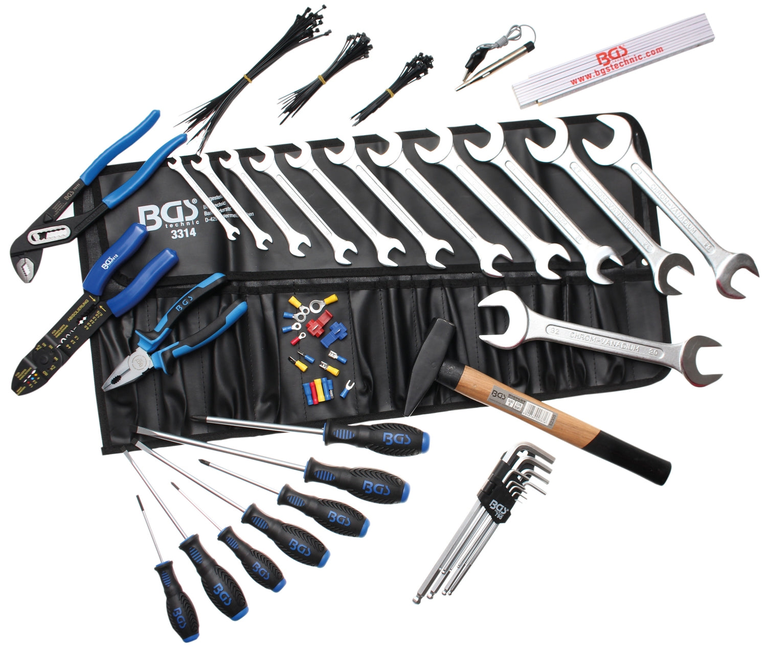 BGS 3322 2 Sortimente Werkzeuge in Rolltasche 270 teilig