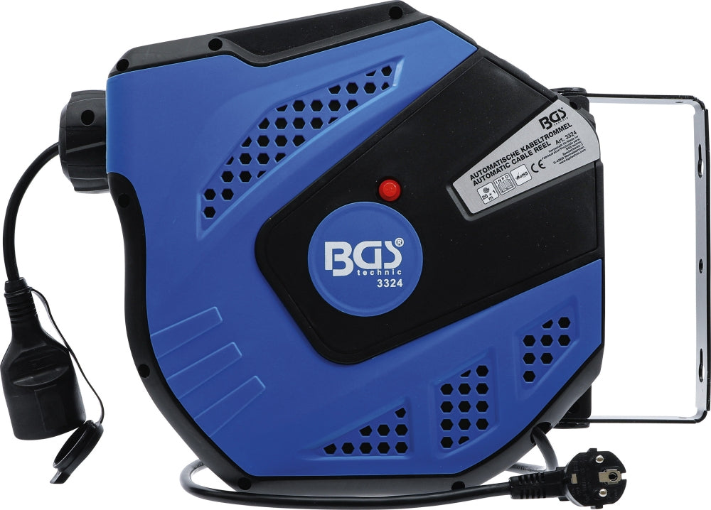 BGS 3324 Automatische Kabeltrommel 20m 3 x 1,5mm² IP 34 3000W