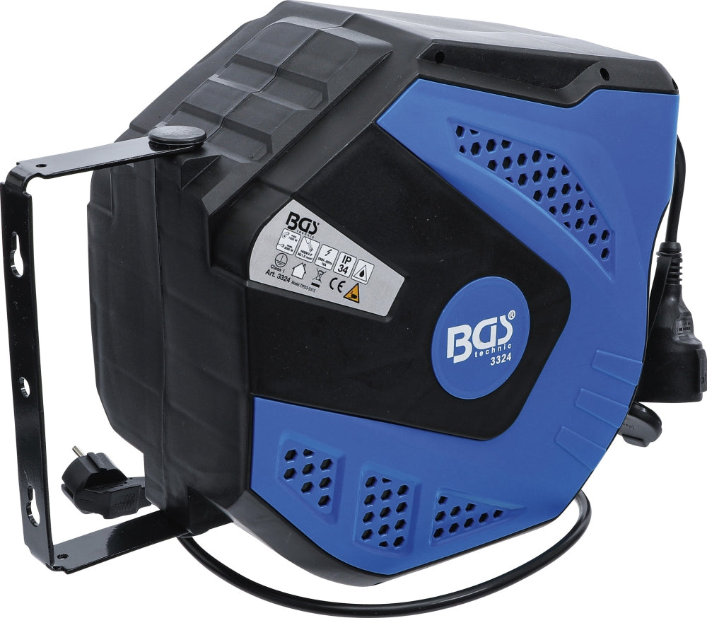 BGS 3324 Automatische Kabeltrommel 20m 3 x 1,5mm² IP 34 3000W