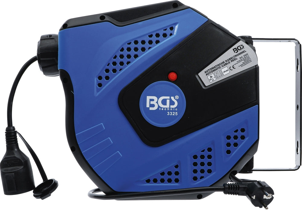 BGS 3325 Automatische Kabeltrommel 25m 3 x 1,5mm² IP 34 3000W