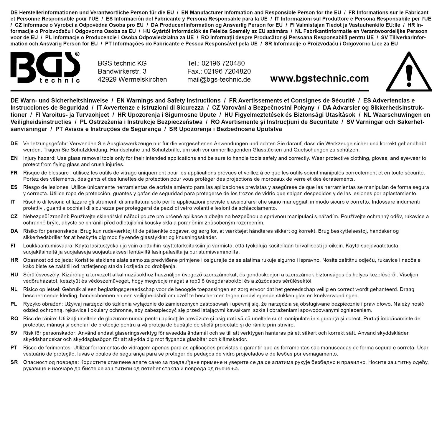 BGS 3338 Schneidmesserset für Druckluft Ausglaser 3218 9291 SW 19mm 5 teilig