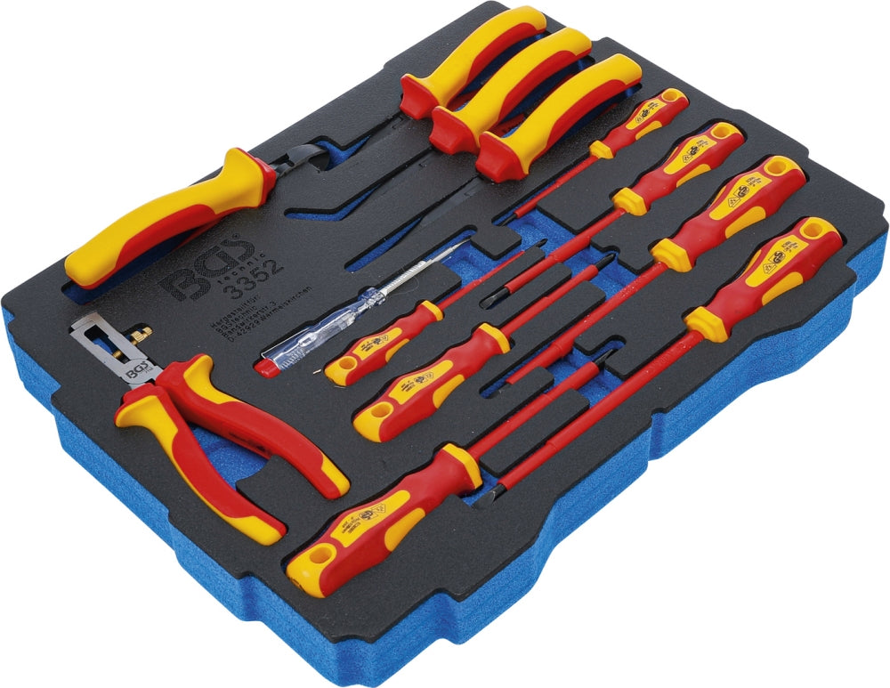 BGS 3352 Werkzeugeinlage Schaumeinlage VDE Zangen & Schraubendreher für systainer® T-Loc 1 & 2 13 teilig