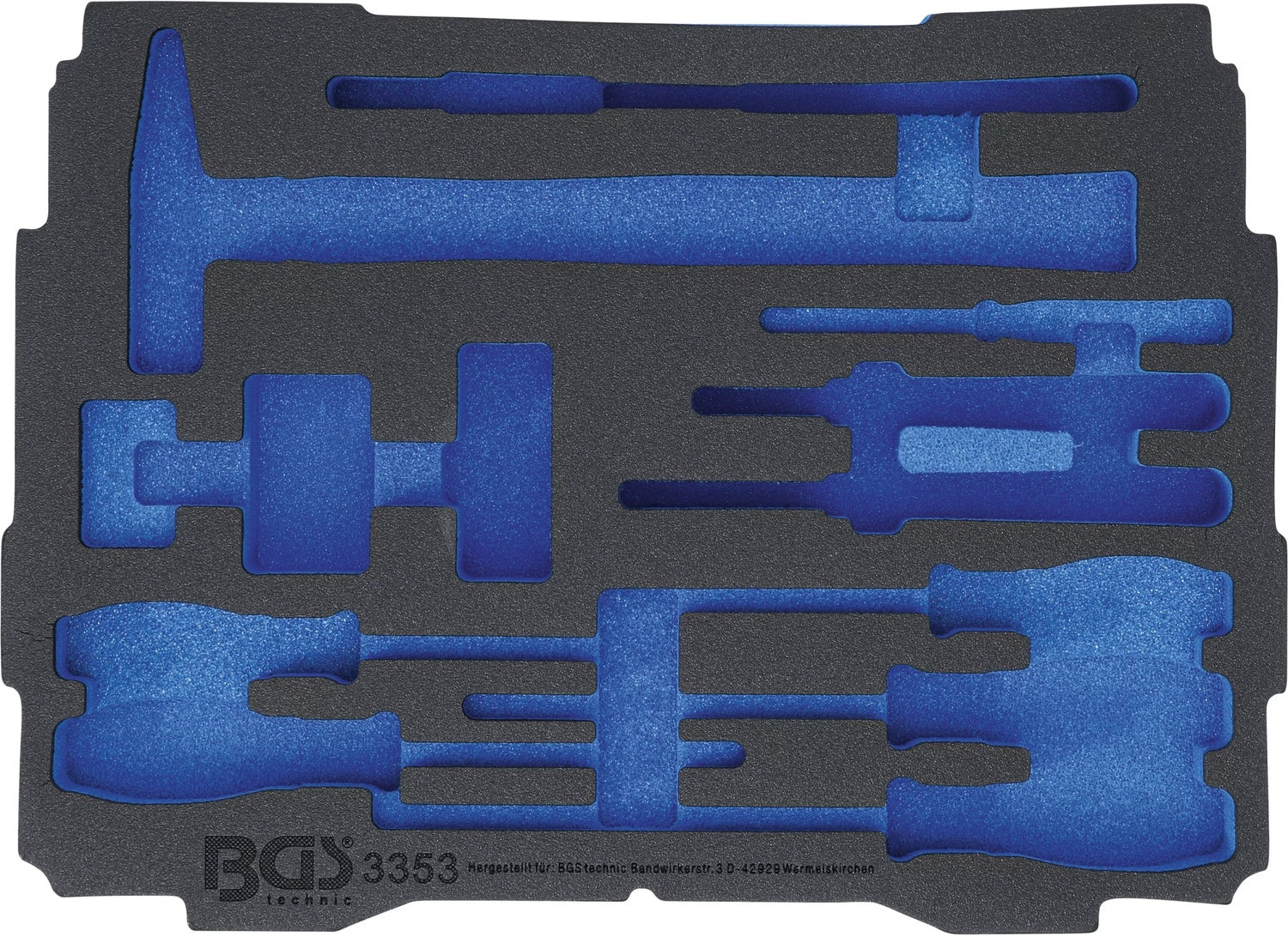 BGS 3353-1 Werkzeugeinlage Schaumeinlage leer für systainer® T-Loc 1 & 2