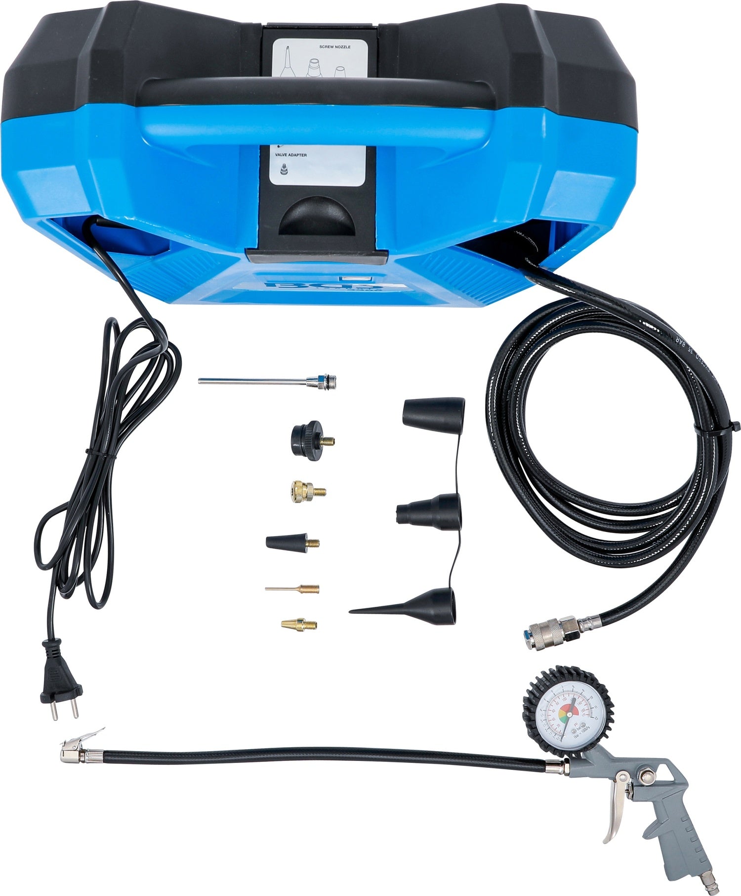 BGS 3386 Mobiler Druckluft Kompressor Druckluftpistole Manometer