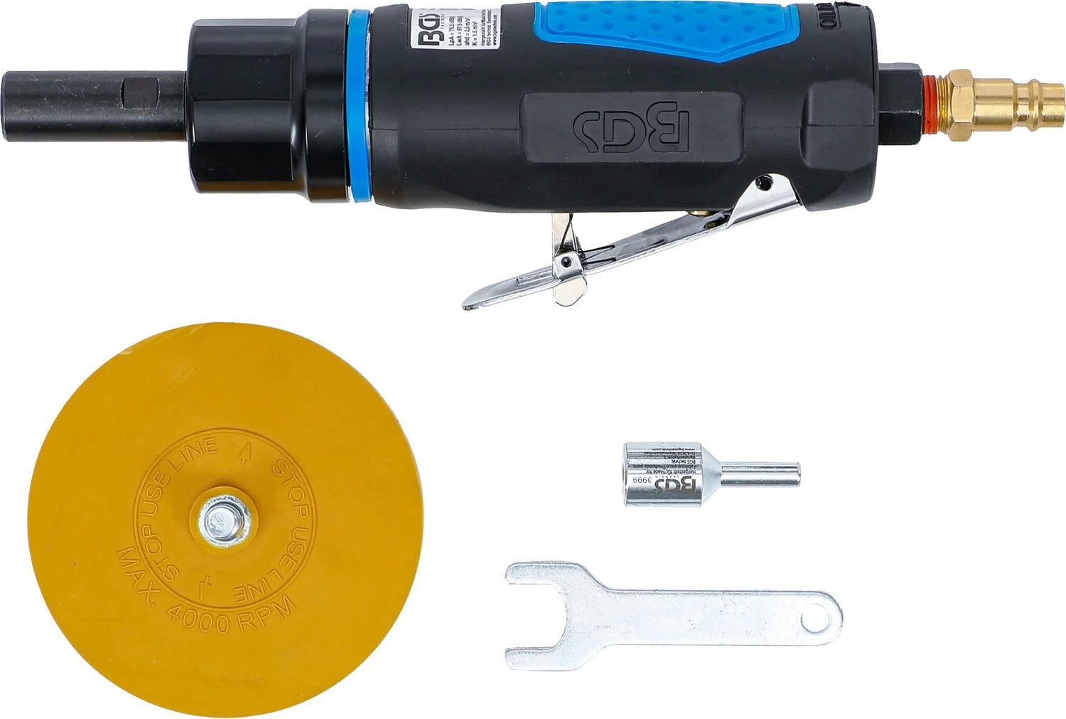 BGS 3387 Stabschleifer mit Folienradierer Länge 220mm Einhandbedienung