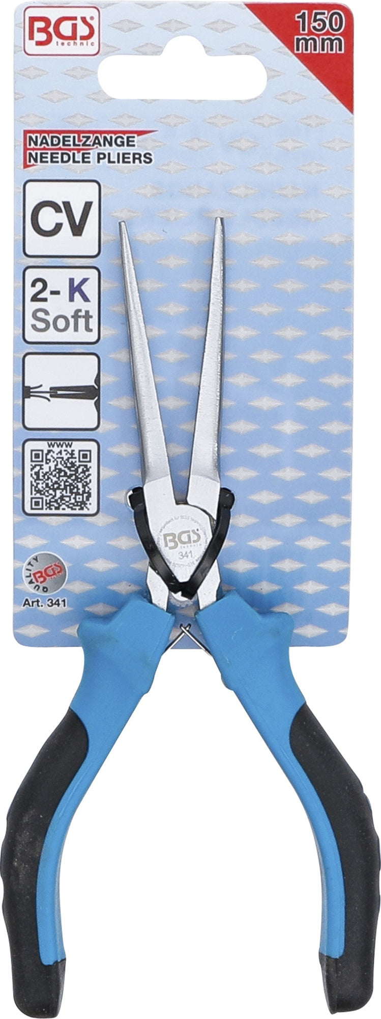 BGS 341 Nadelzange mit Federmechanik Länge 150mm