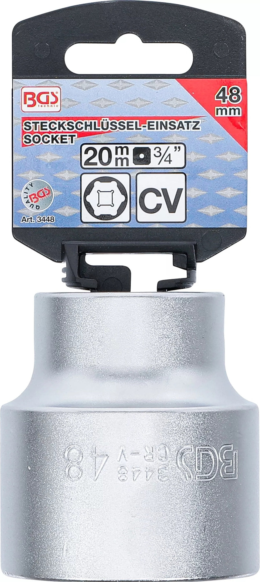 BGS 3448 Nuss / Stecknuss / Steckschlüsseleinsatz 48mm Antrieb 20mm (3/4")