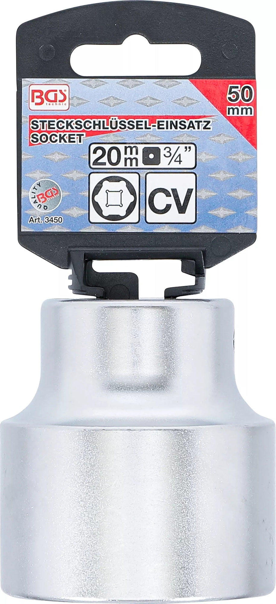BGS 3450 Nuss / Stecknuss / Steckschlüsseleinsatz 50mm Antrieb 20mm (3/4")