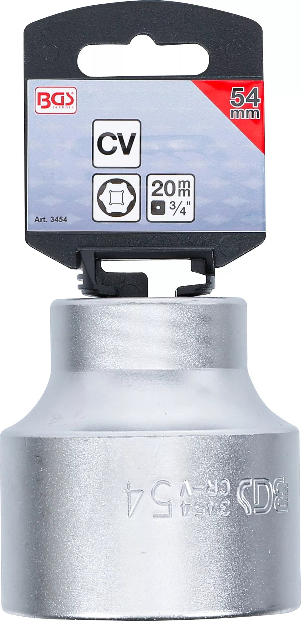 BGS 3454 Nuss / Stecknuss / Steckschlüsseleinsatz Sechskant SW 54mm Antrieb 20mm (3/4")