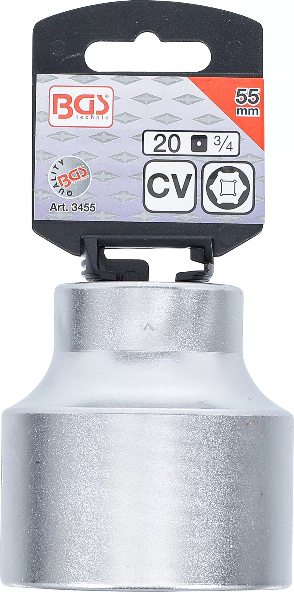 BGS 3455 Nuss / Stecknuss / Steckschlüsseleinsatz 55mm Antrieb 20mm (3/4")