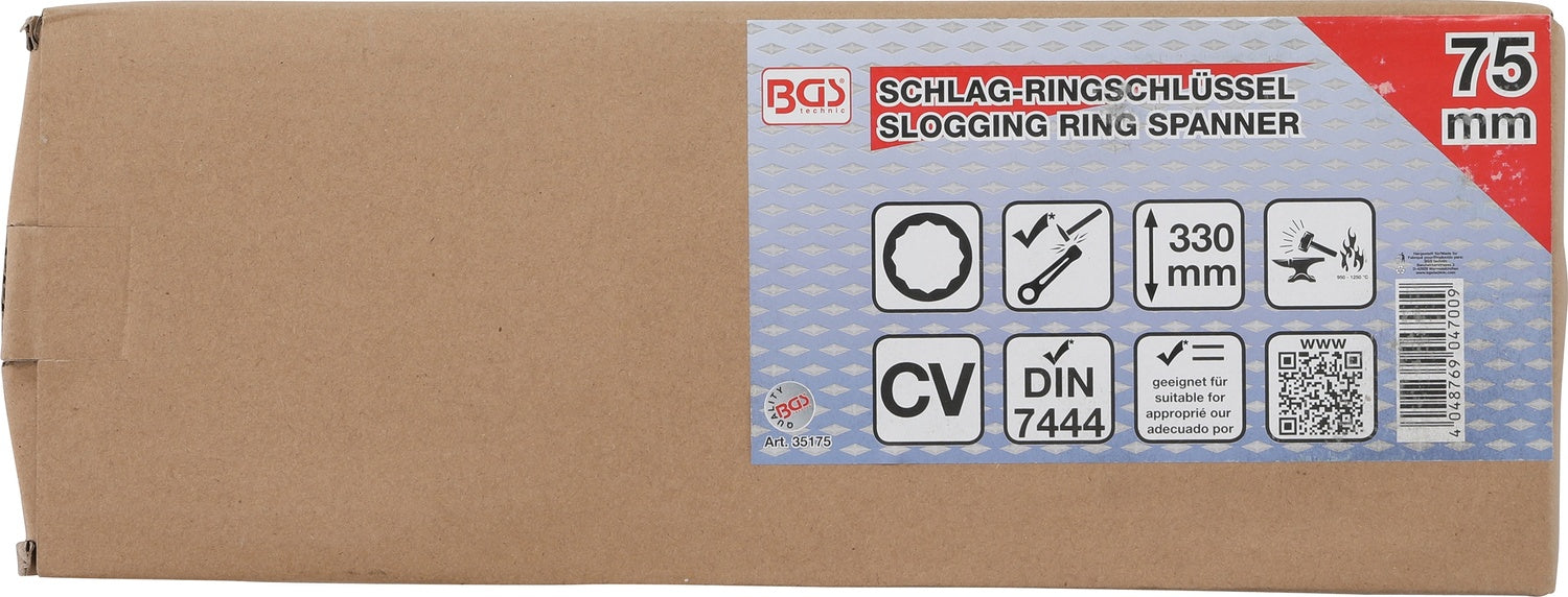 BGS 35175 Ring-Schlagschlüssel 75mm Profil Zwölfkant