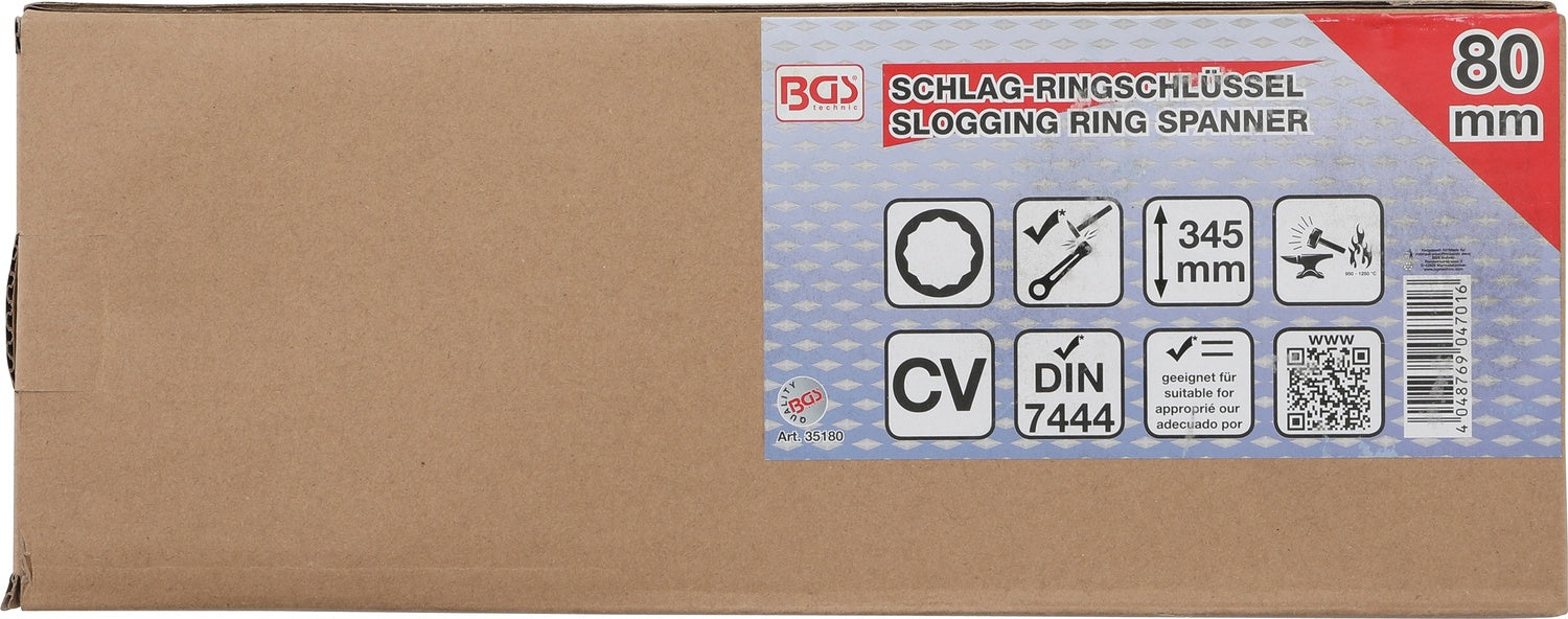 BGS 35180 Ring-Schlagschlüssel 80mm Profil Zwölfkant