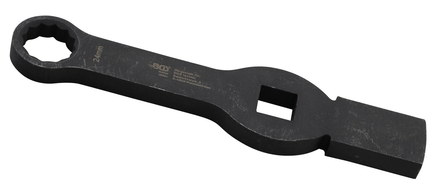 BGS 35334 Ring-Schlagschlüssel 24mm Profil Zwölfkant mit 2 Schlagflächen