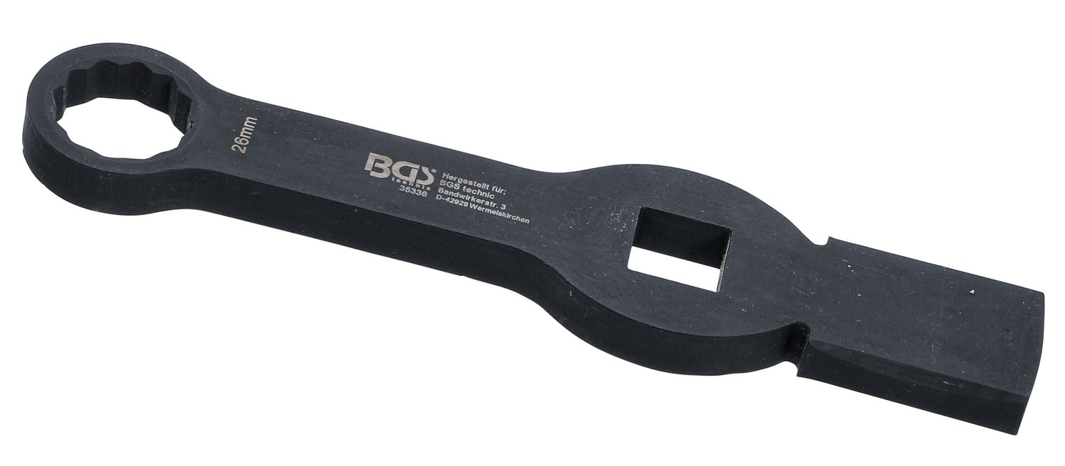 BGS 35336 Ring-Schlagschlüssel 26mm Profil Zwölfkant mit 2 Schlagflächen