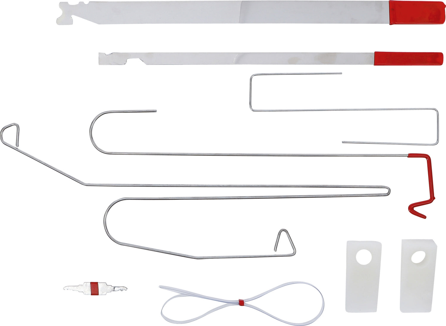 BGS DIY 3541 Satz Notfall Autotür Öffner 9 teilig mit Tasche