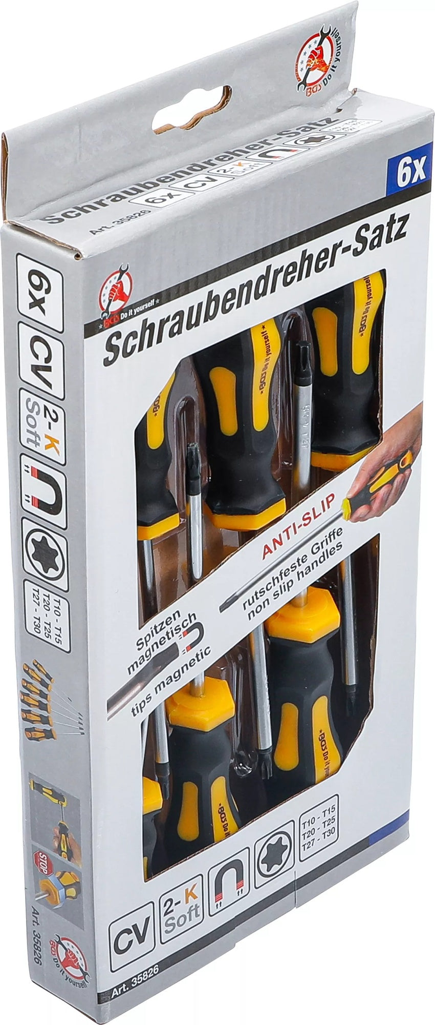 BGS DIY 35826 Satz Schraubendreher T-Profil (für Torx) T10 - T30