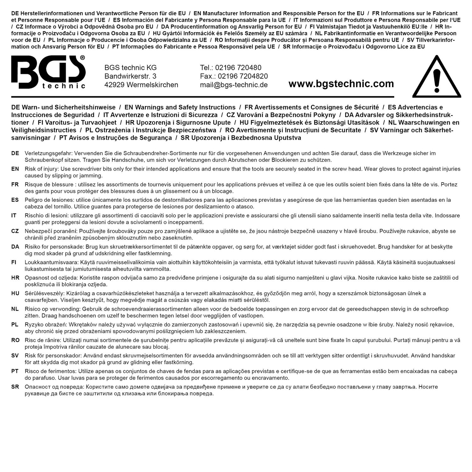 BGS DIY 35836 Satz Schraubendreher & Bit Sortiment im Kunststoffständer 44 teilig