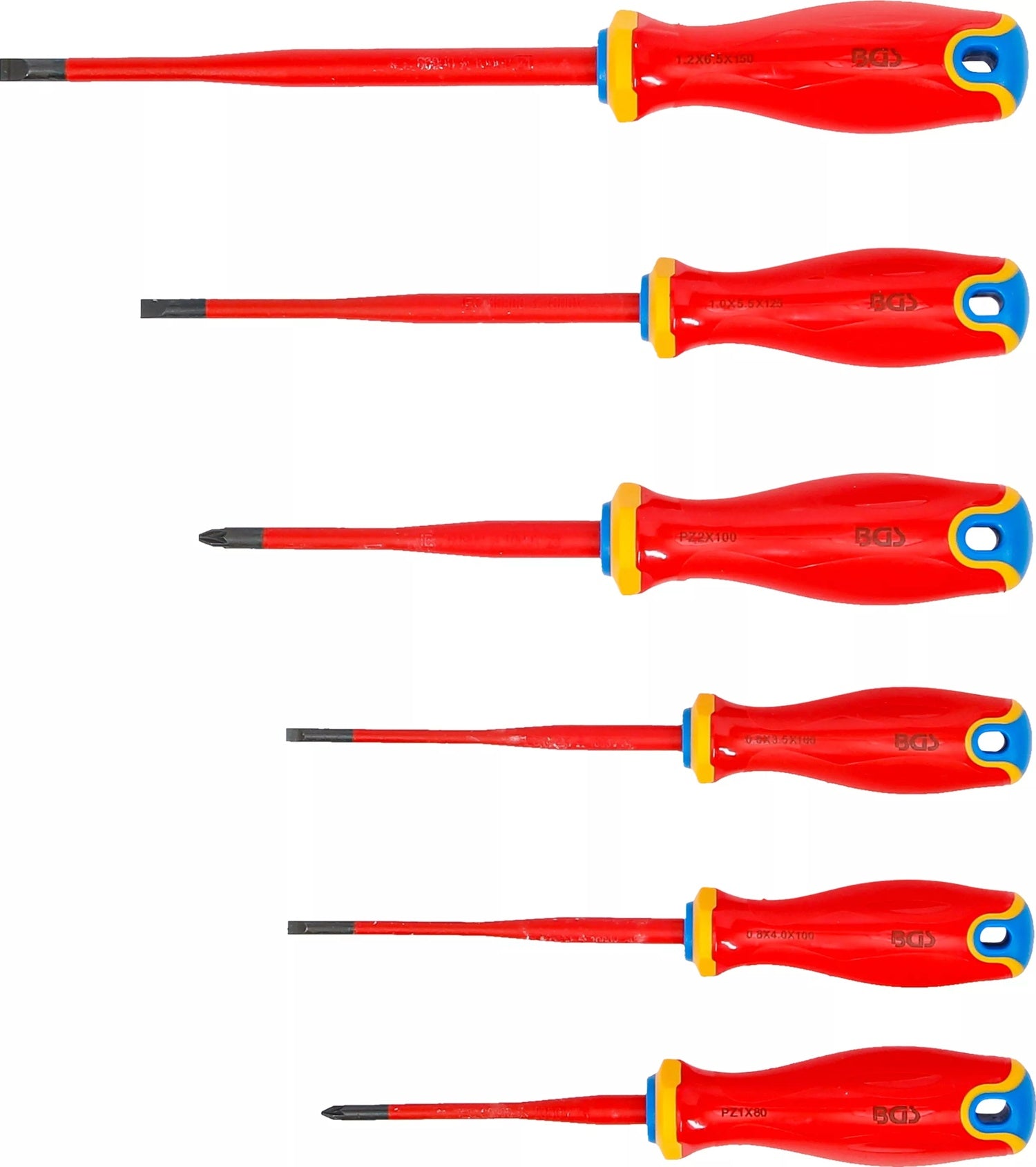 BGS 35850 Satz VDE Schraubendreher extra dünne Spitze 6 teilig