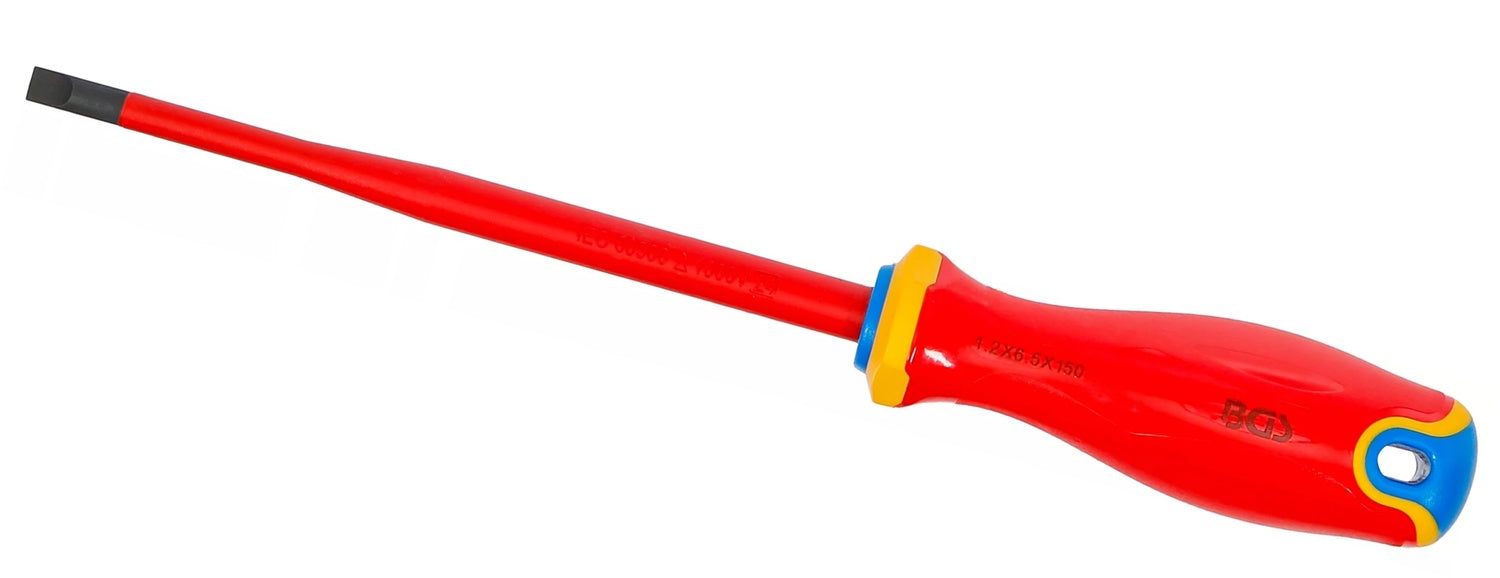 BGS 35857 VDE Schraubendreher extra dünne Spitze Schlitz 6,5mm