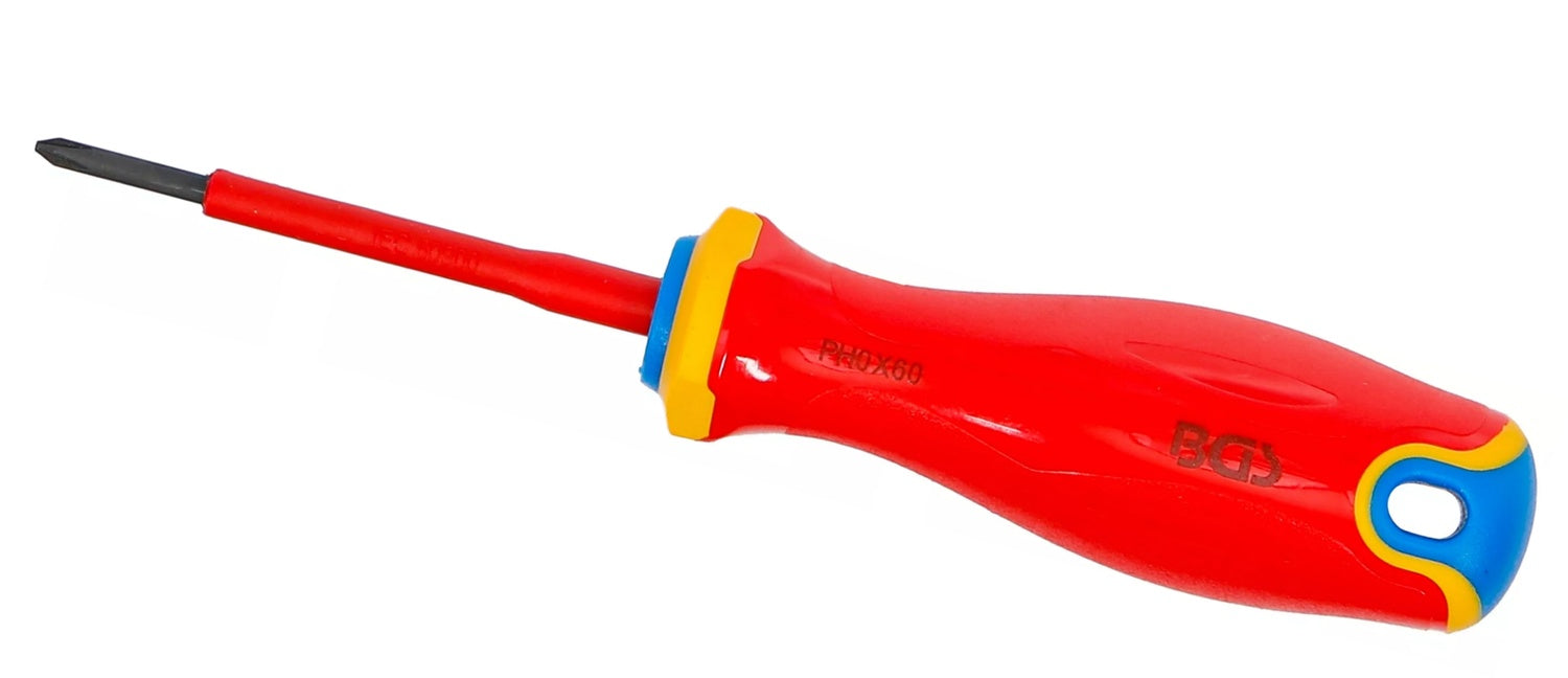 BGS 35858 VDE Schraubendreher extra dünne Spitze Kreuzschlitz PH0