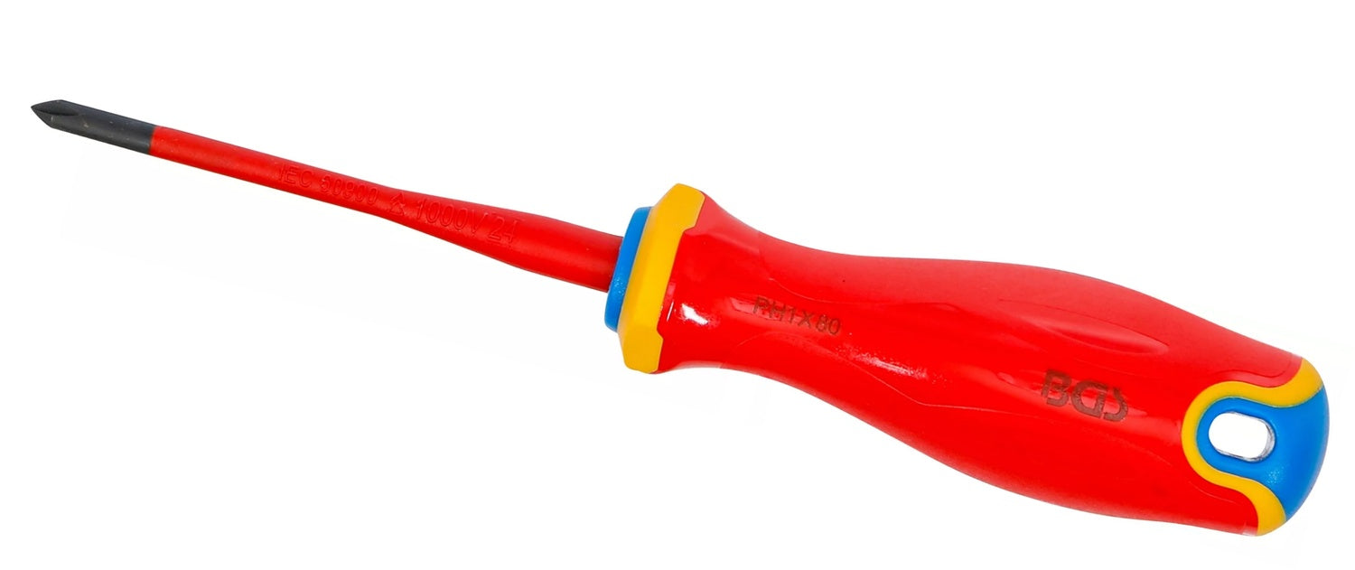 BGS 35859 VDE Schraubendreher extra dünne Spitze Kreuzschlitz PH1