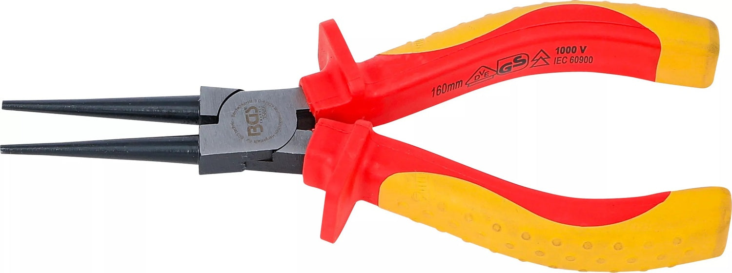 BGS 35886 VDE Rundzange Länge 160mm lange Backen Greifzange Biegezange