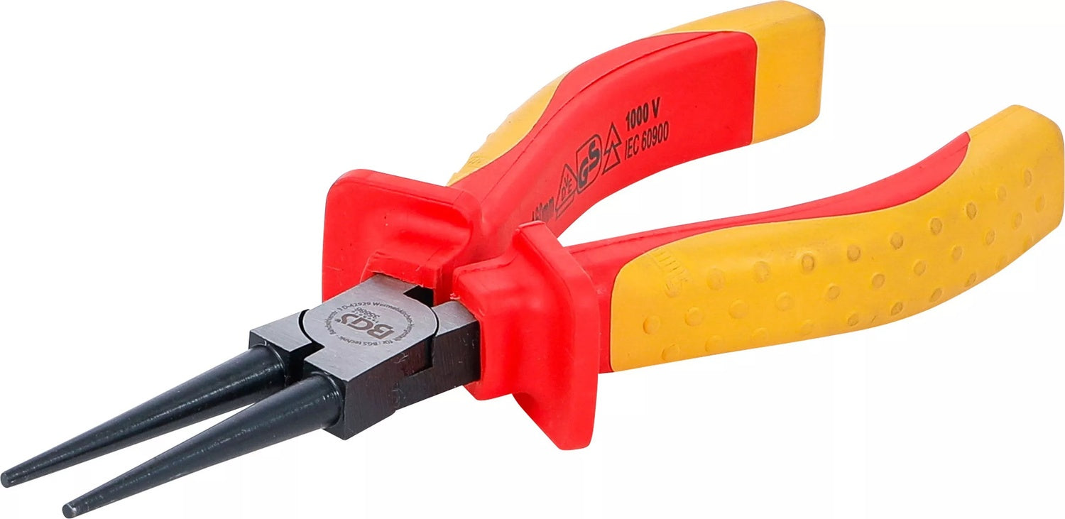 BGS 35886 VDE Rundzange Länge 160mm lange Backen Greifzange Biegezange