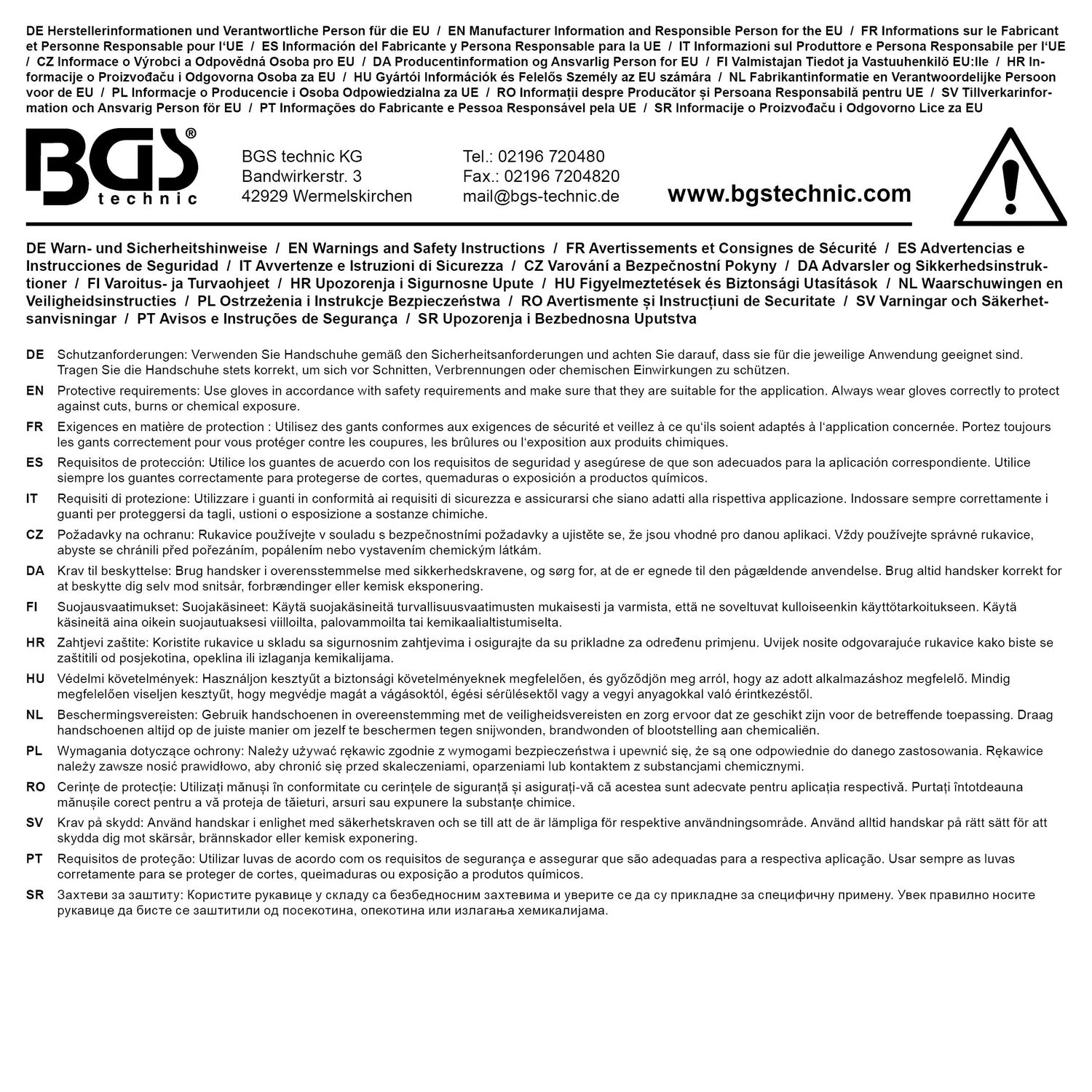 BGS 35891 Paar Elektriker Schutzhandschuhe mit Naturlatex Schutzisolierung Größe 10 (XL)