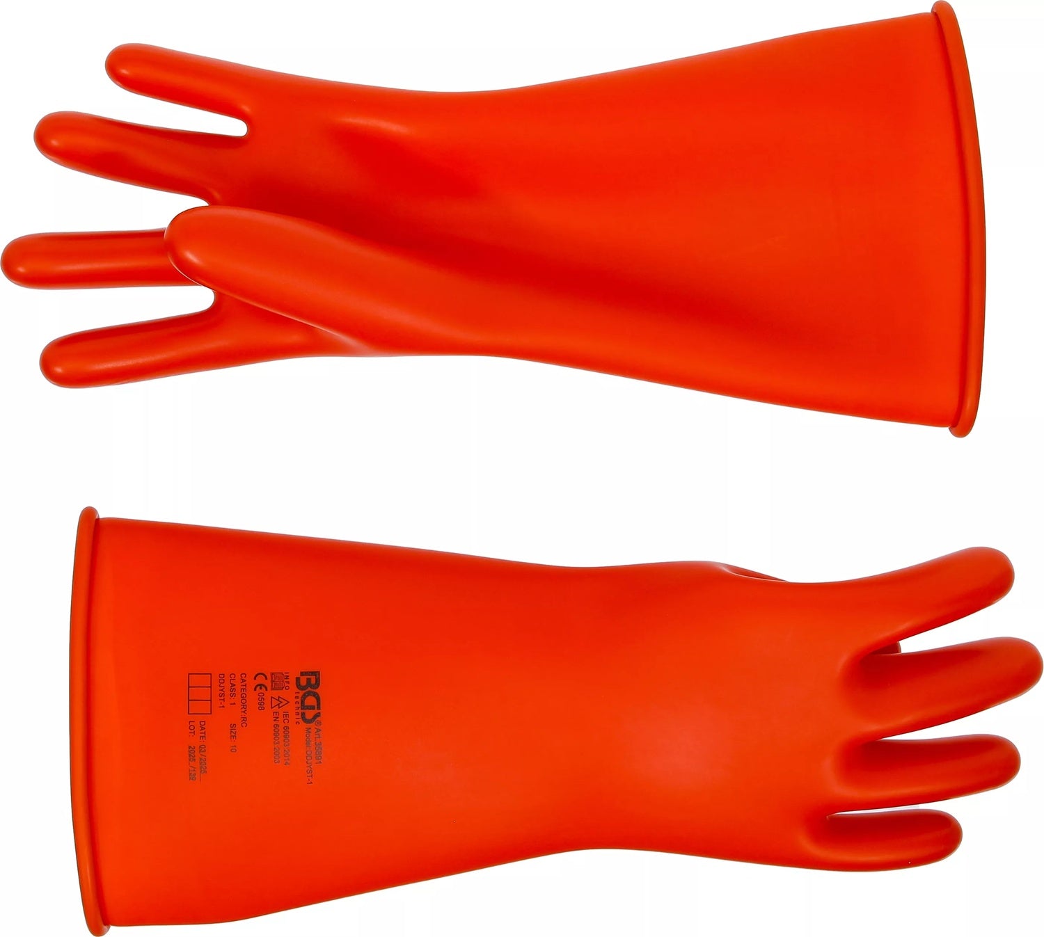 BGS 35891 Paar Elektriker Schutzhandschuhe mit Naturlatex Schutzisolierung Größe 10 (XL)