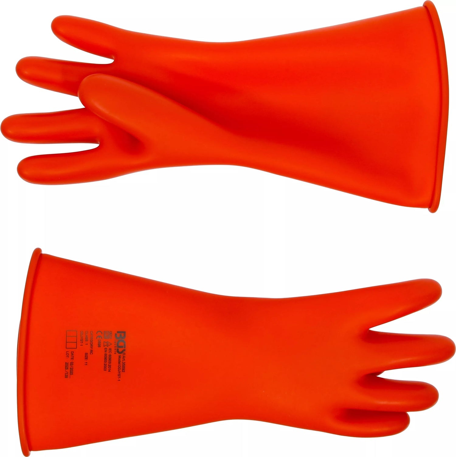 BGS 35892 Paar Elektriker Schutzhandschuhe mit Naturlatex Schutzisolierung Größe 11 (XXL)