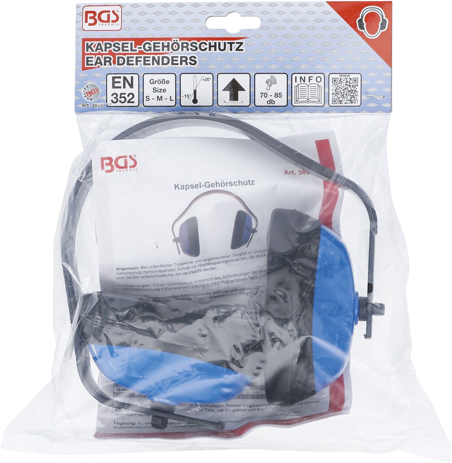 BGS 3623 Kapsel Gehörschutz mit stufenloser Schnellverstellung