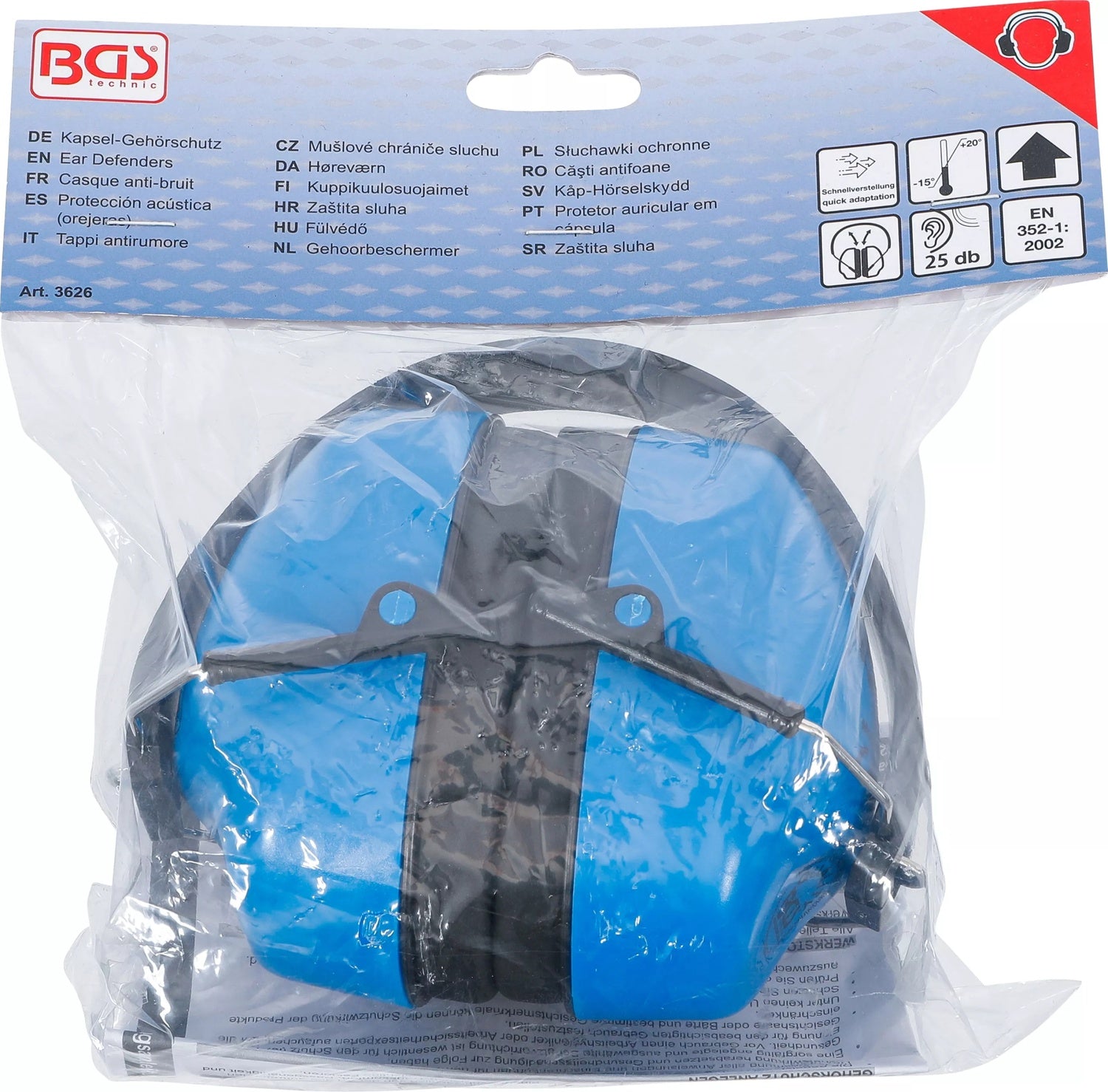 BGS 3626 Kapsel Gehörschutz falt- und klappbare Kopfbügel