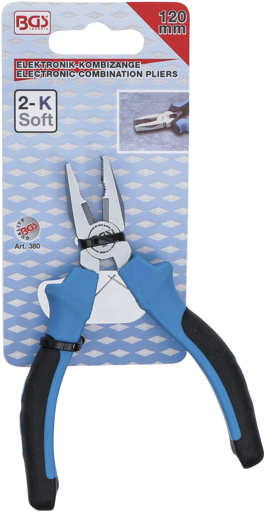 BGS 380 Elektronik Kombizange mit Feder Länge 120mm