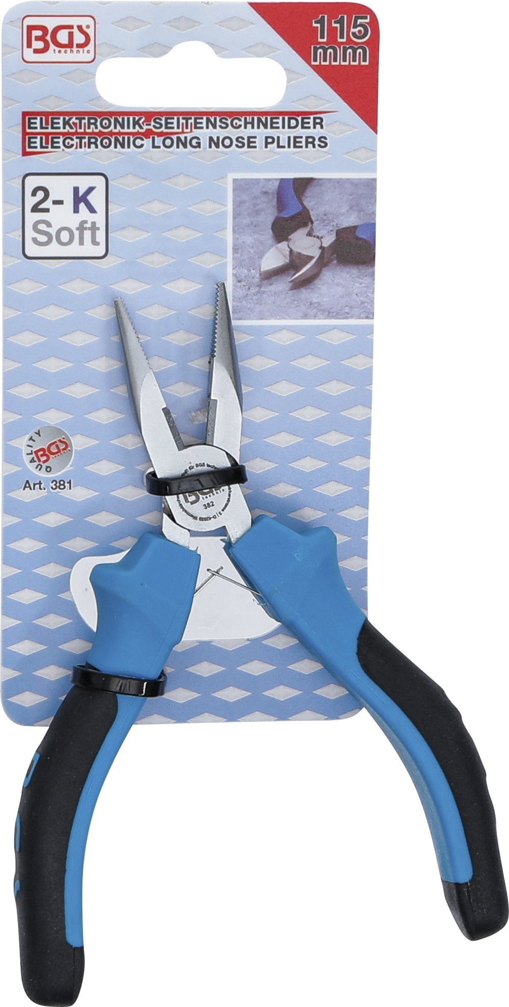 BGS 381 Elektronik Seitenschneider mit Feder Länge 115mm