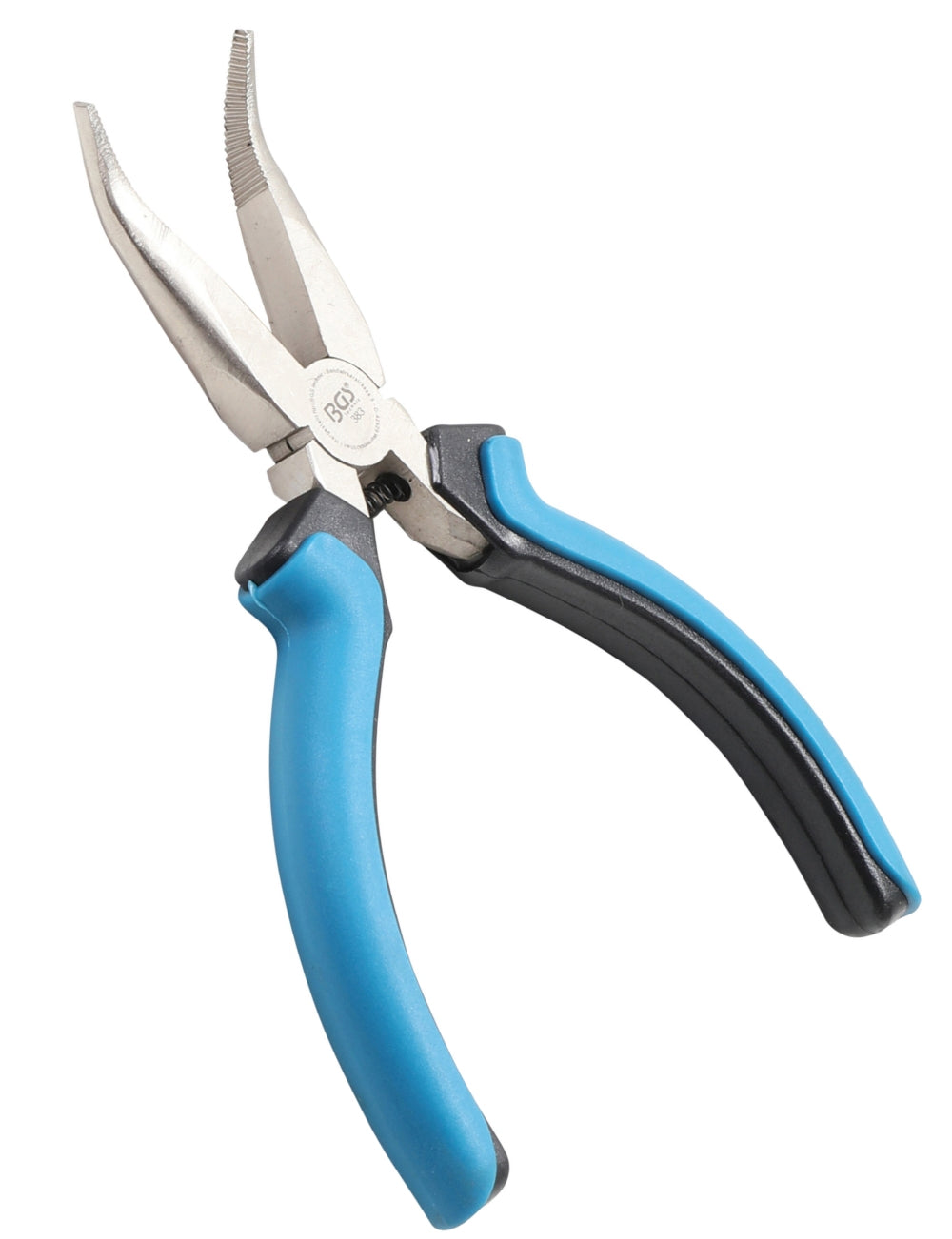 BGS 383 Elektronik Spitzzange gebogen mit Feder Länge 125mm