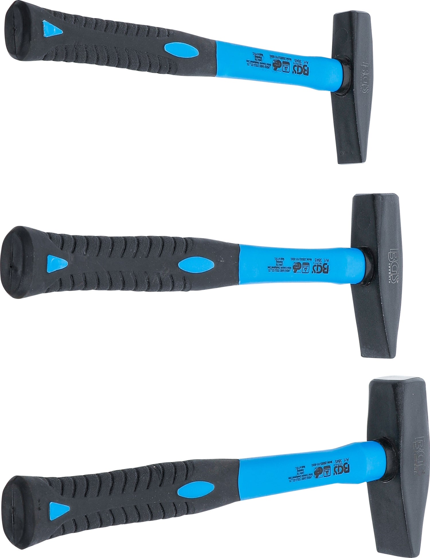 BGS 3845 Schlosserhammer Fiberglasstiel DIN 1041 Kopfgewicht 300g 500g 800g 3 teilig
