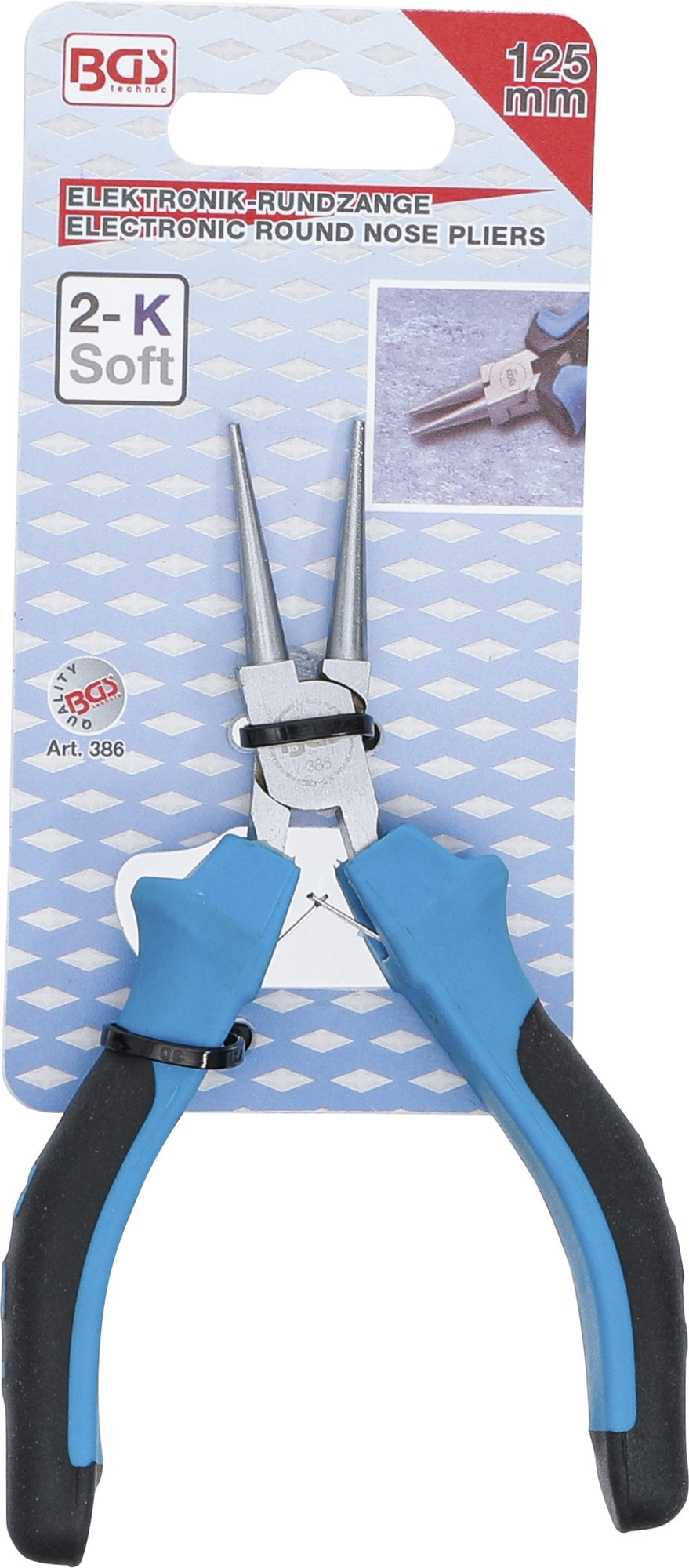 BGS 386 Elektronik Rundzange Länge 125mm