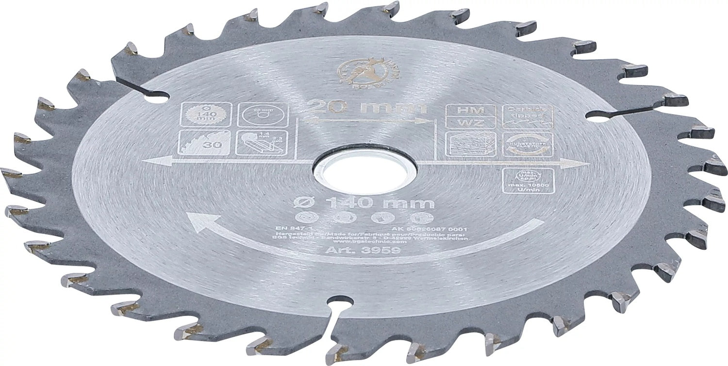 BGS DIY 3959 Hartmetall Kreissägeblatt Ø140 x 20 x 2,3mm 30 Zähne