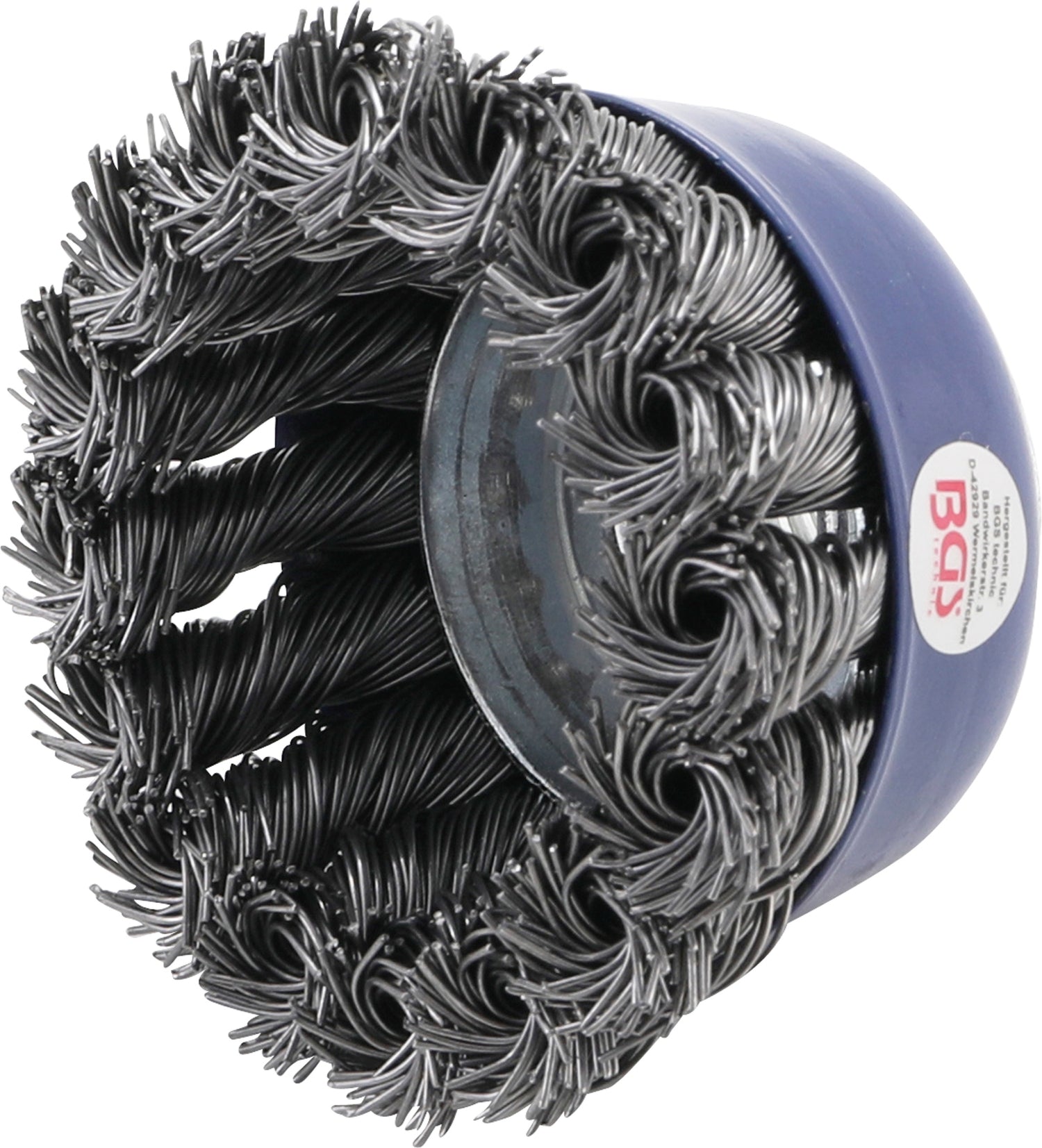 BGS 3980 Topfbürste gezopft Ø65mm Aufnahme Gewinde M14x2 Stahl