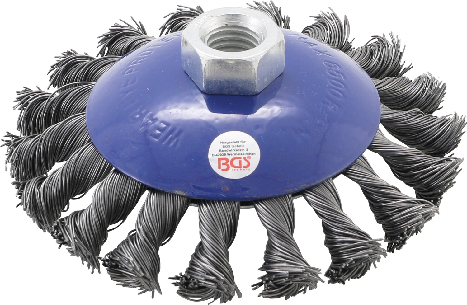 BGS 3981 Scheibenbürste gezopft Ø115mm Aufnahme Gewinde M14x2 Stahl