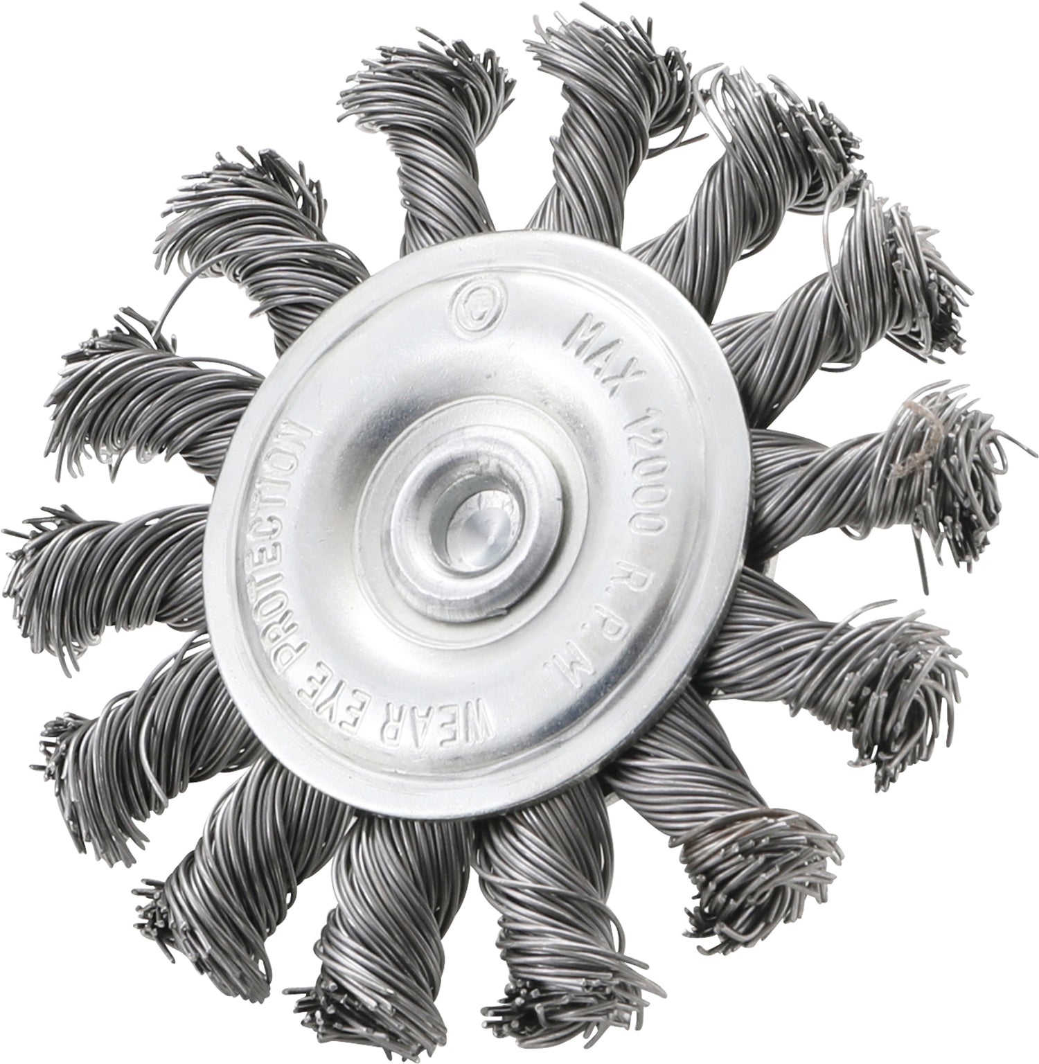 BGS 3982 Scheibenbürste gezopft Ø75mm Aufnahme Ø6mm Stift Stahl