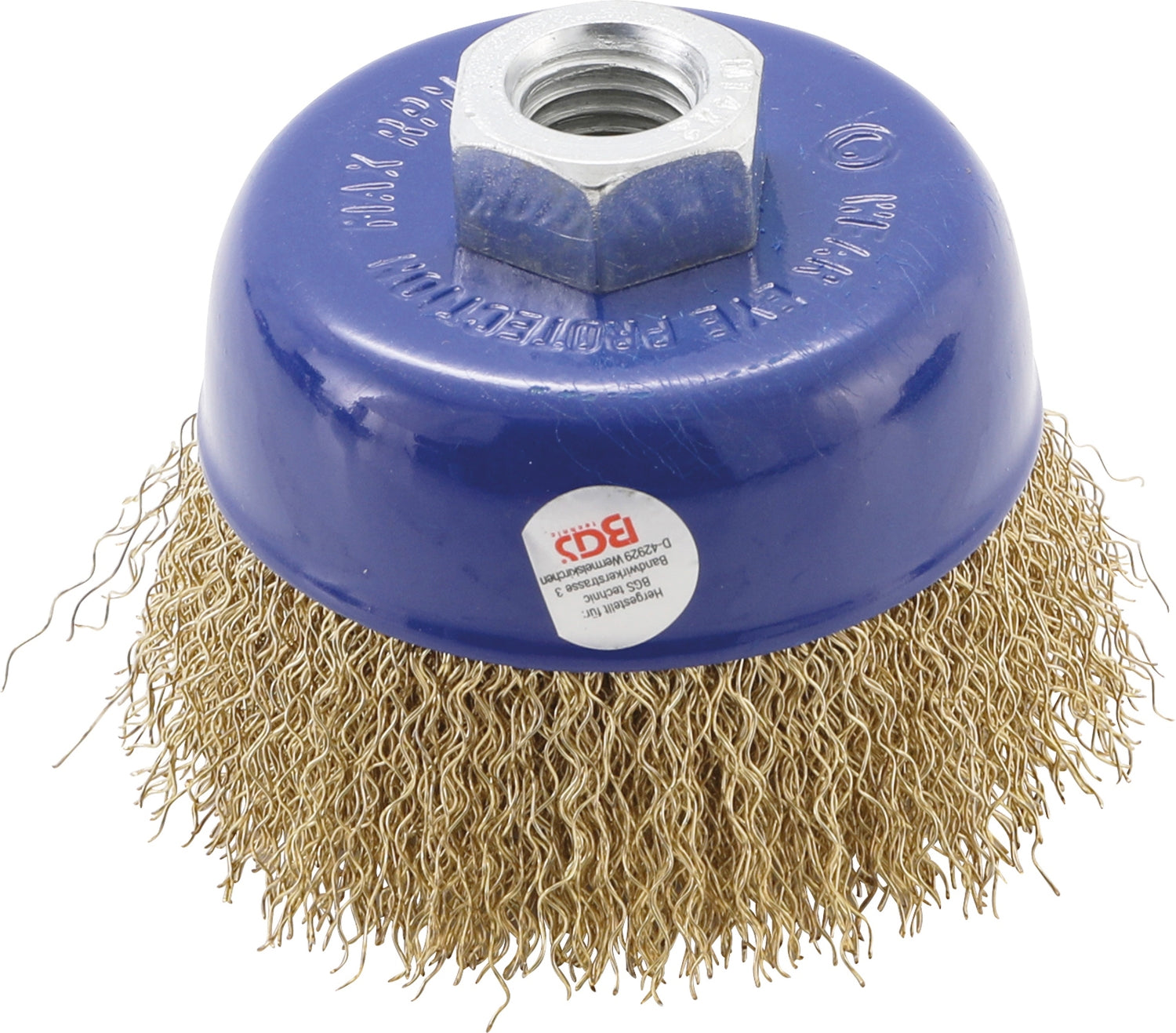 BGS 3983 Topfbürste vermessingt Ø75mm Aufnahme Gewinde M14x2