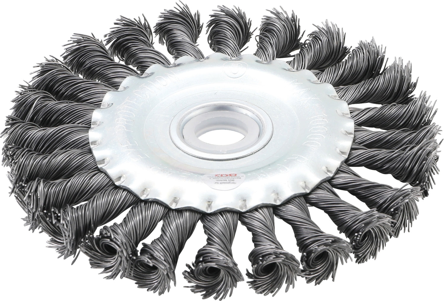BGS 3986 Scheibenbürste Zopfrundbürste Ø125mm Aufnahme Ø22,2mm Stahl